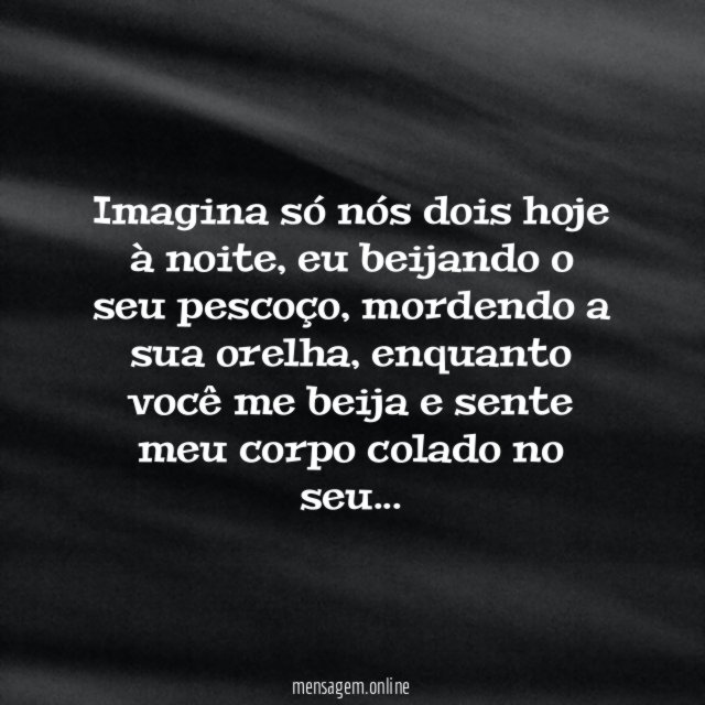 Imagina só nós dois hoje à noite