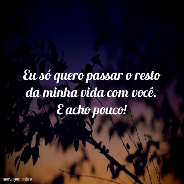 Eu só quero passar o resto da minha vida com você