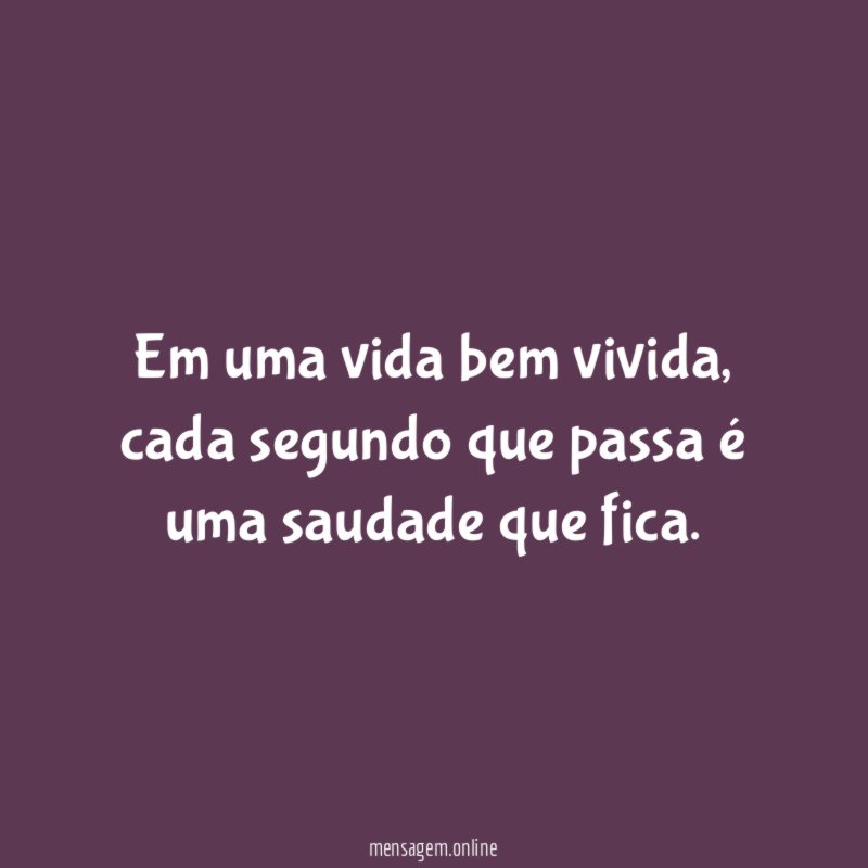 Em uma vida bem vivida