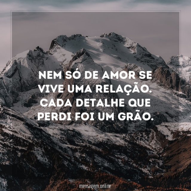 Nem só de amor se vive uma relação