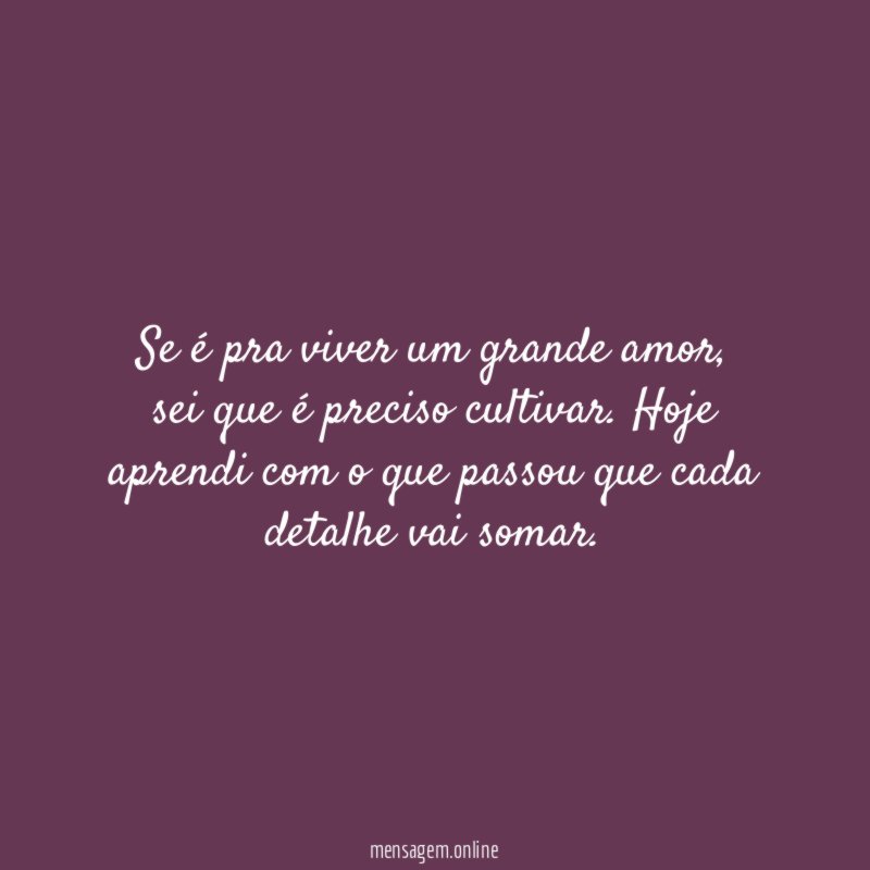 Se é pra viver um grande amor