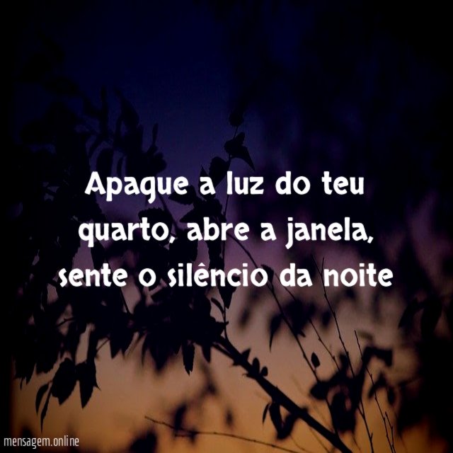 Apague a luz do teu quarto