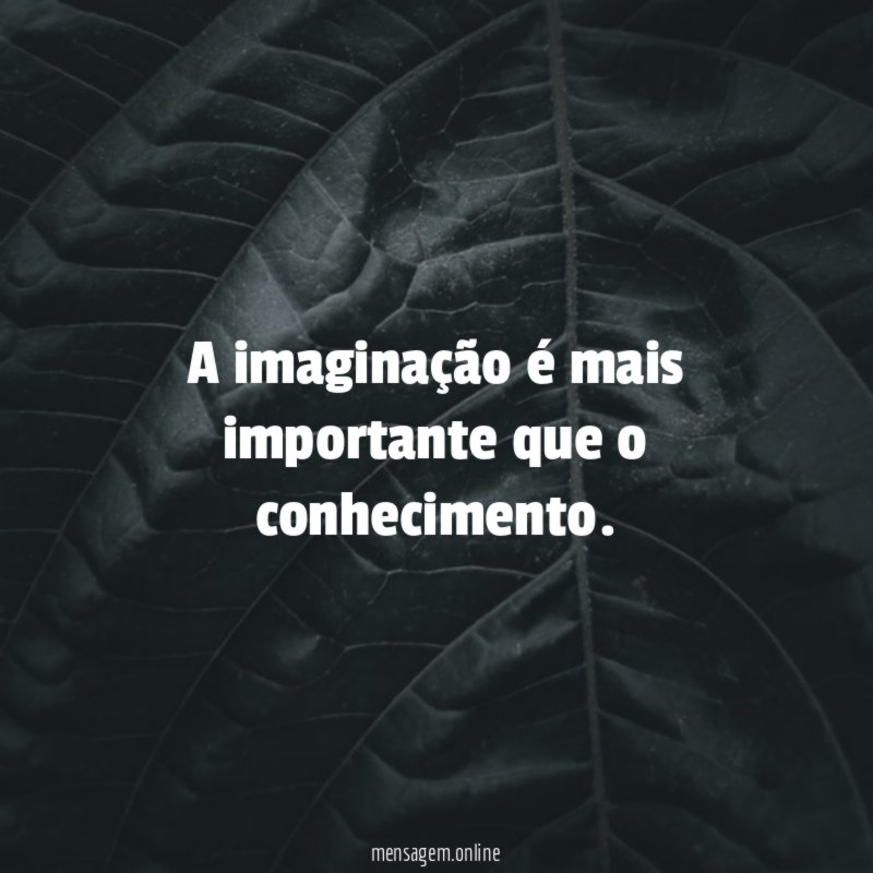 A imaginação é mais importante que o conhecimento
