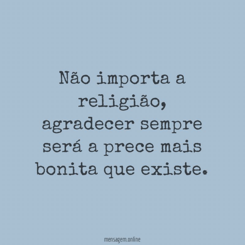 Não importa a religião
