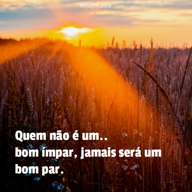 Quem não é um.. bom ímpar