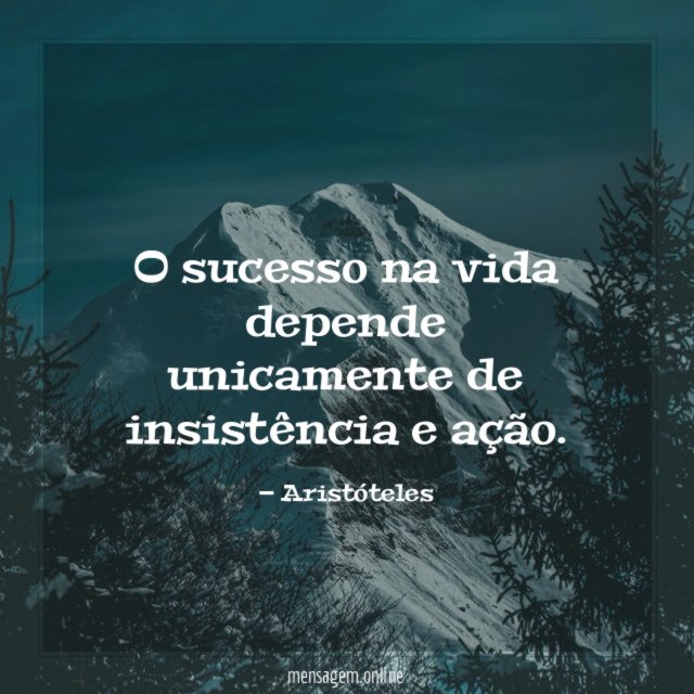 O sucesso na vida depende unicamente
