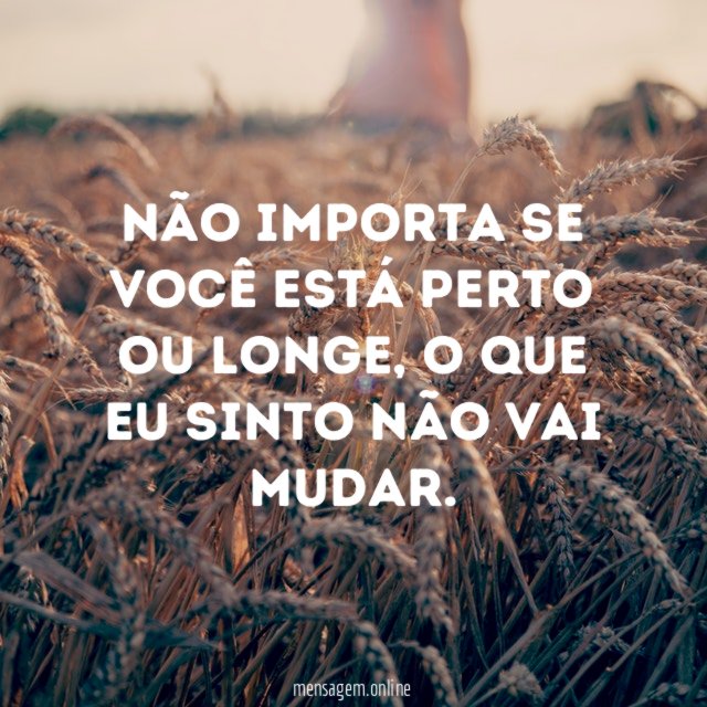 Não importa se você está perto ou longe