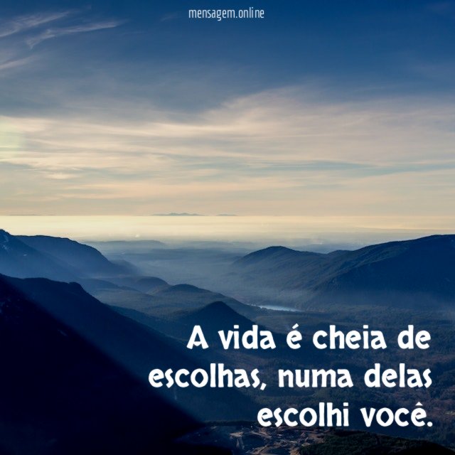 A vida é cheia de escolhas