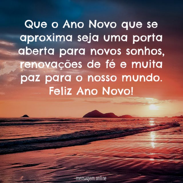Que o Ano Novo que se aproxima