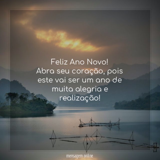 Feliz Ano Novo! Abra seu coração
