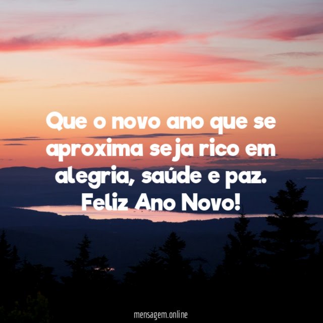 Que o novo ano que se aproxima