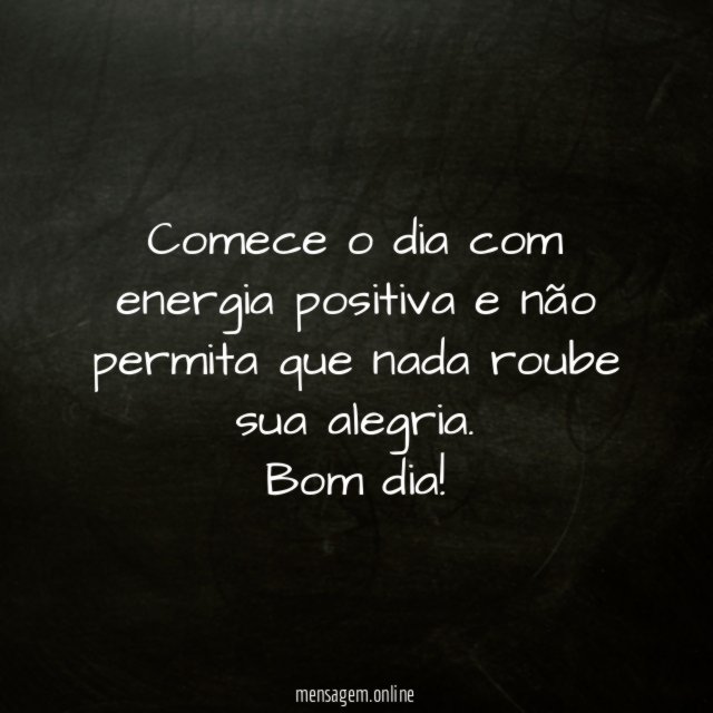 Comece o dia com energia positiva