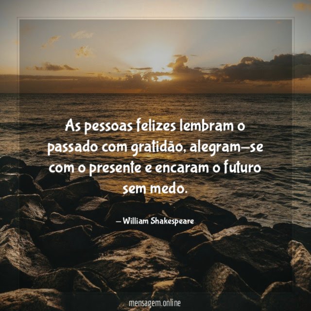 As pessoas felizes