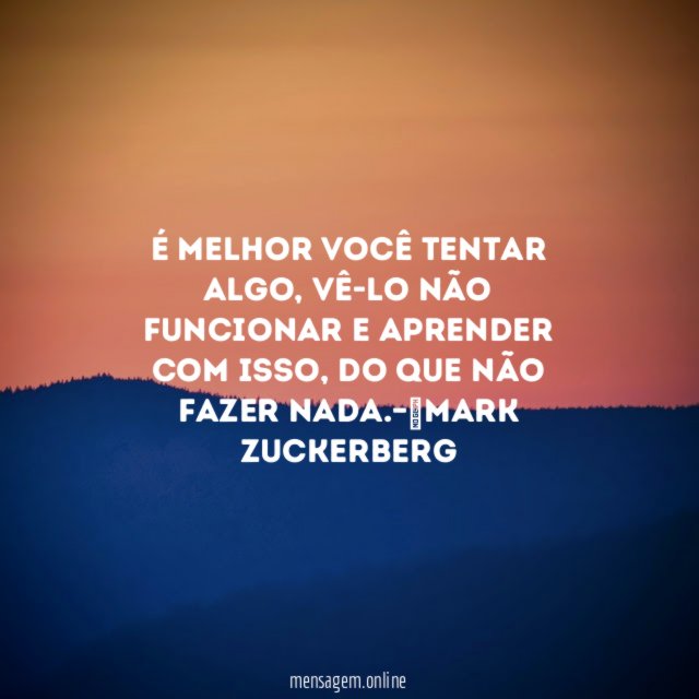 É melhor você tentar algo