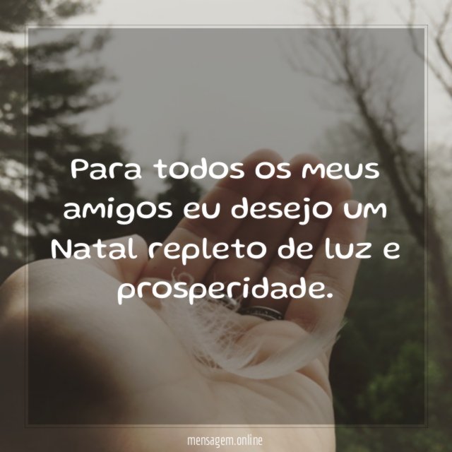 Para todos os meus amigos eu desejo um Natal