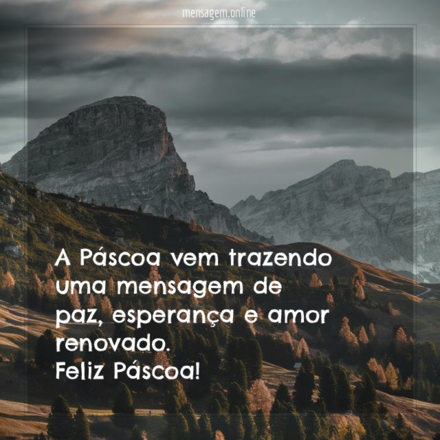 A Páscoa vem trazendo uma mensagem de paz