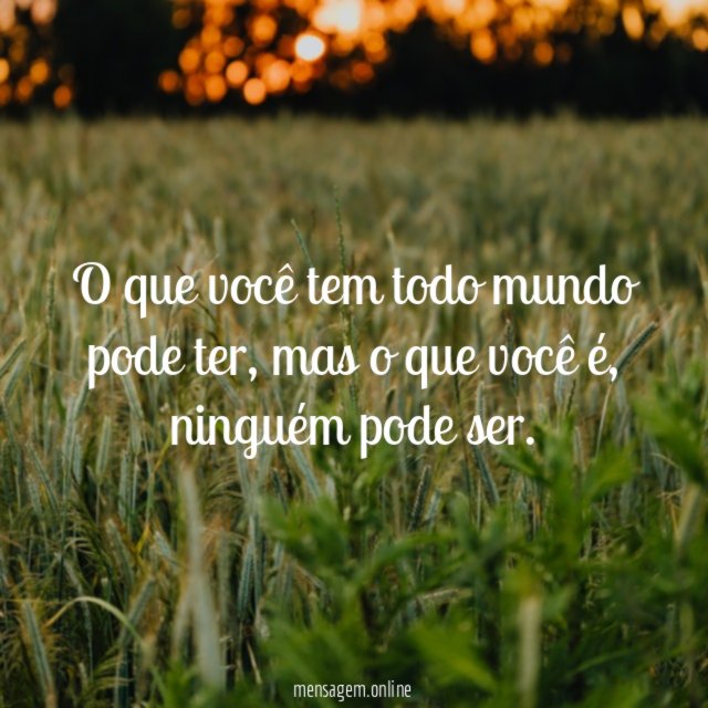 O que você tem todo mundo pode ter