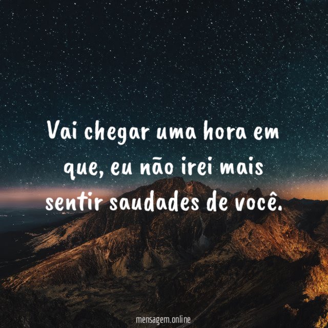 Vai chegar uma hora em que