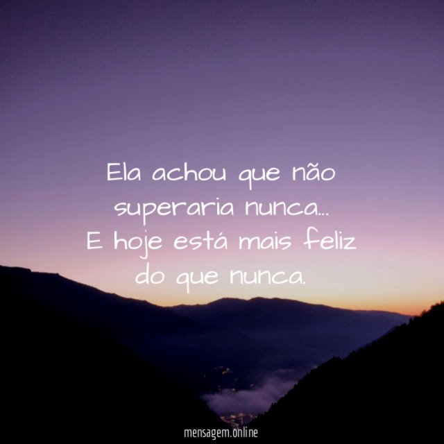 Ela achou que não superaria nunca