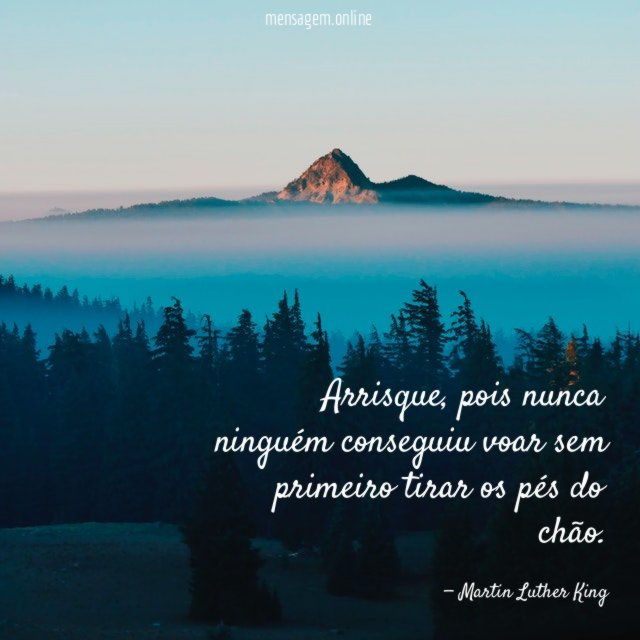 Arrisque, pois nunca ninguém conseguiu voar