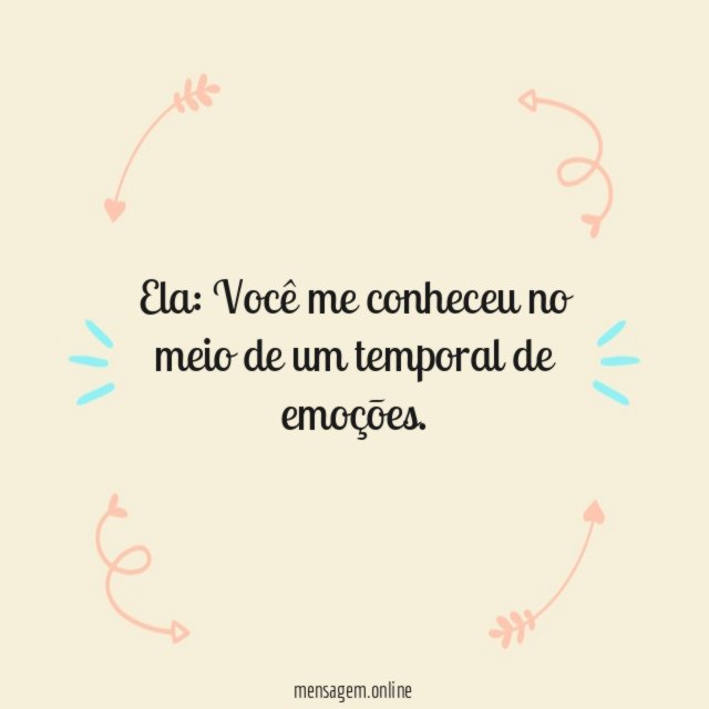 Um temporal de emoções