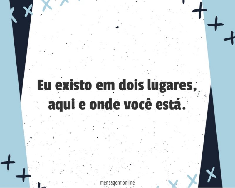 Eu existo em dois lugares