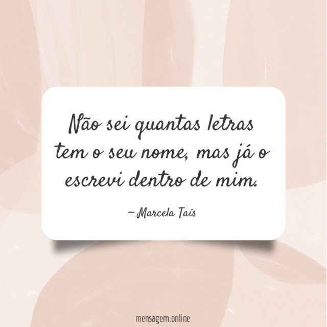 Não sei quantas letras
