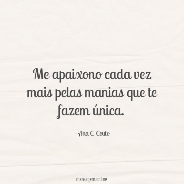 Me apaixono cada vez mais