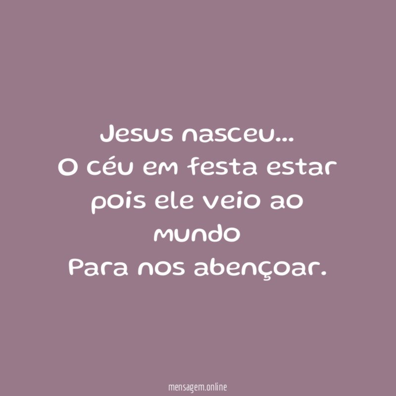 Jesus nasceu