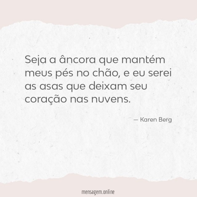 Seja a âncora que mantém meus pés