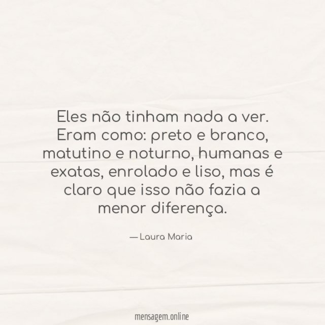 Eles não tinham nada a ver