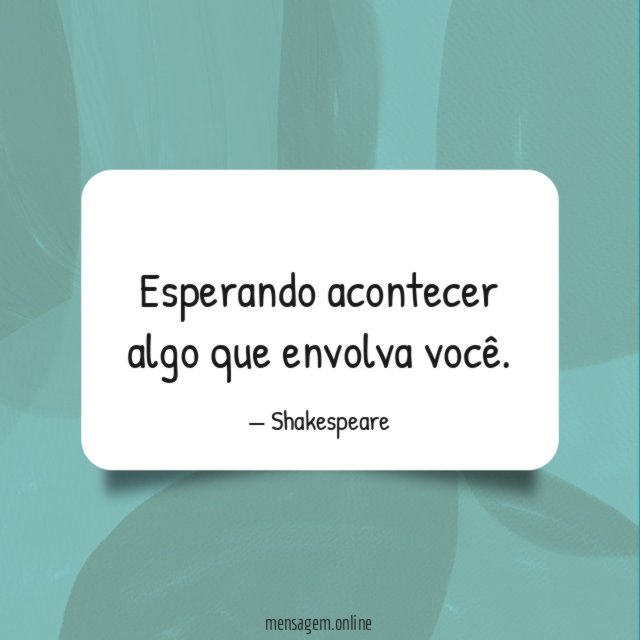 Esperando acontecer algo