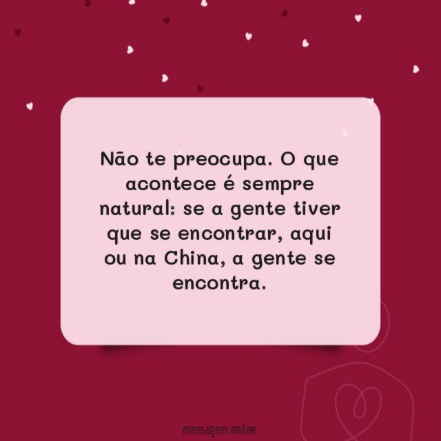 O que acontece é sempre natural