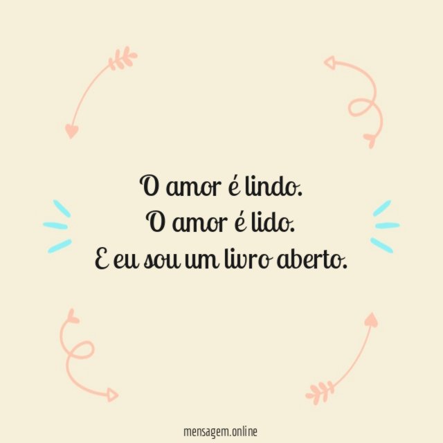 Eu sou um livro aberto
