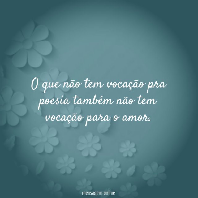 O que não tem vocação