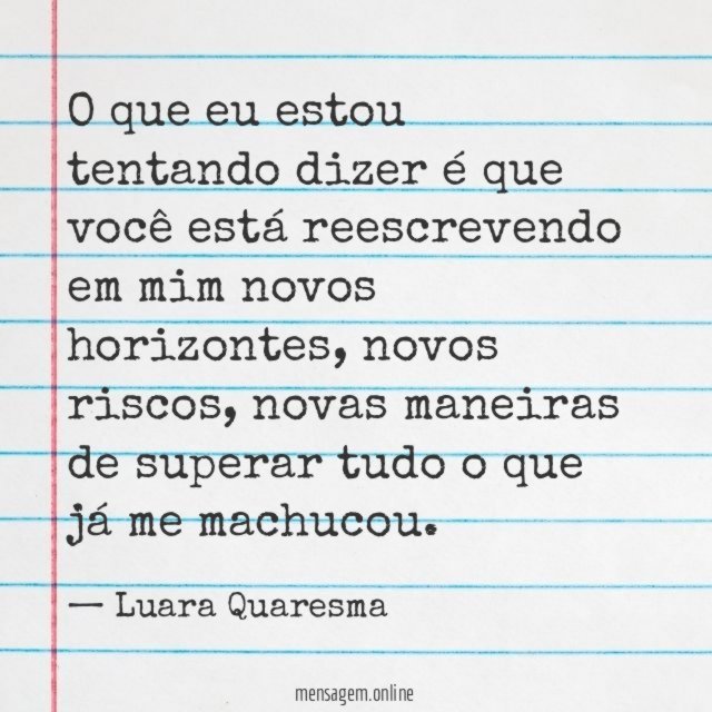 O que eu estou tentando dizer