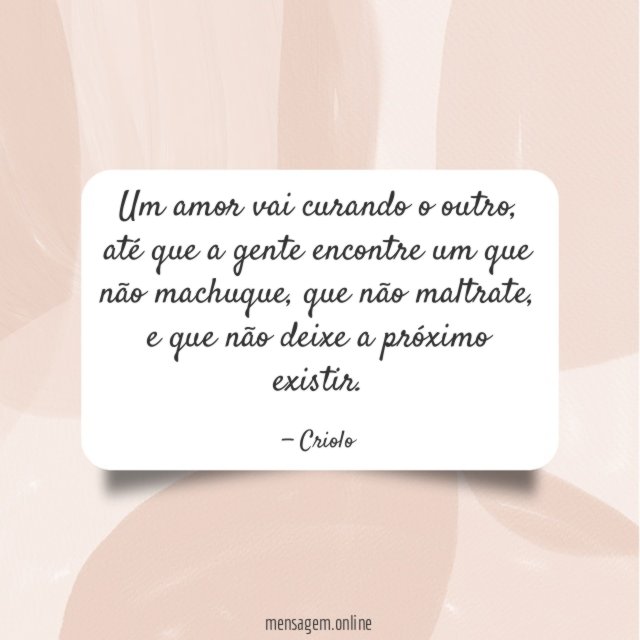 Um amor vai curando