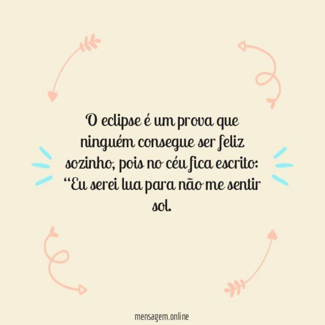 O eclipse é um prova que ninguém