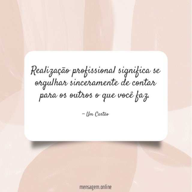 Realização profissional