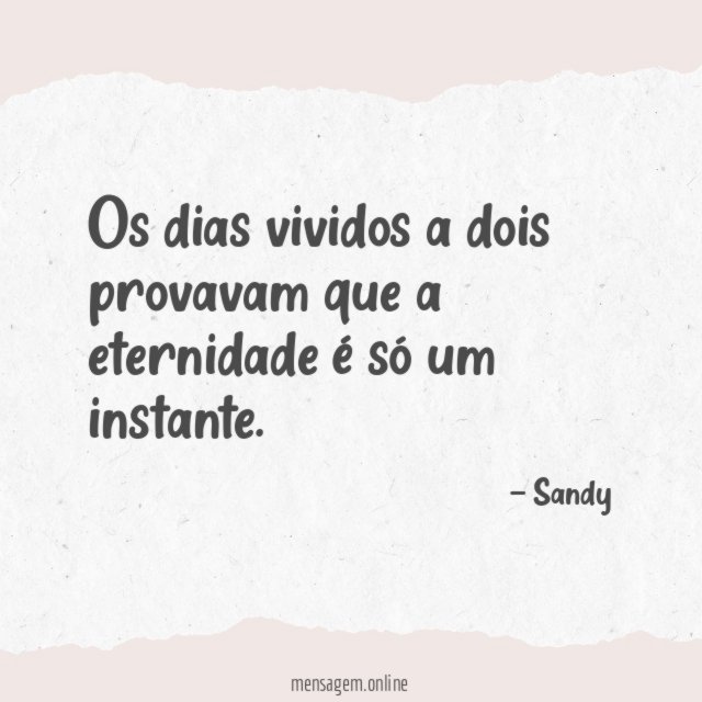 Os dias vividos a dois