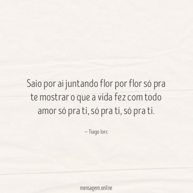 Saio por aí juntando flor