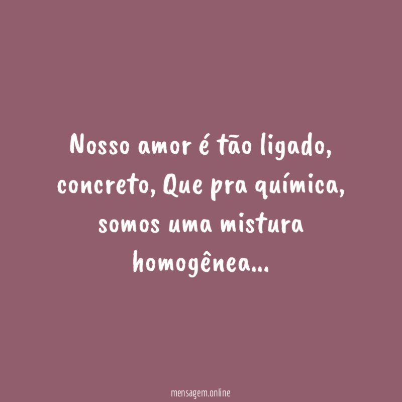 Nosso amor é tão ligado