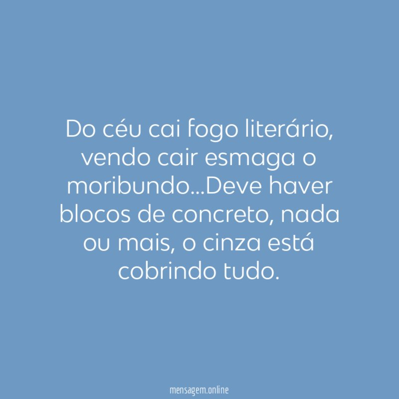 Do céu cai fogo literário