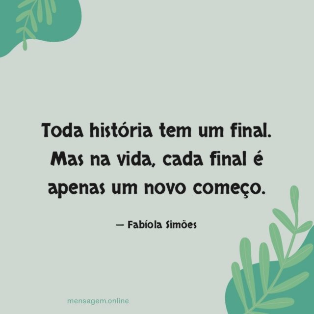 Toda história tem um final