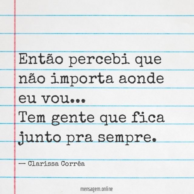 Então percebi que não importa