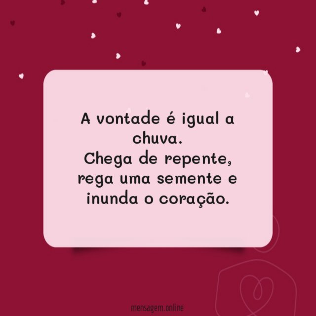 A vontade é igual