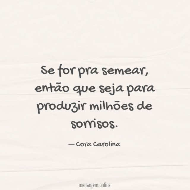Se for pra semear