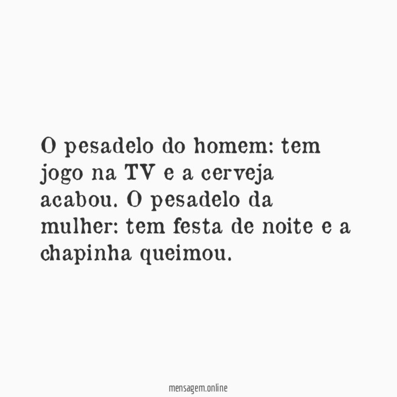 O pesadelo do homem