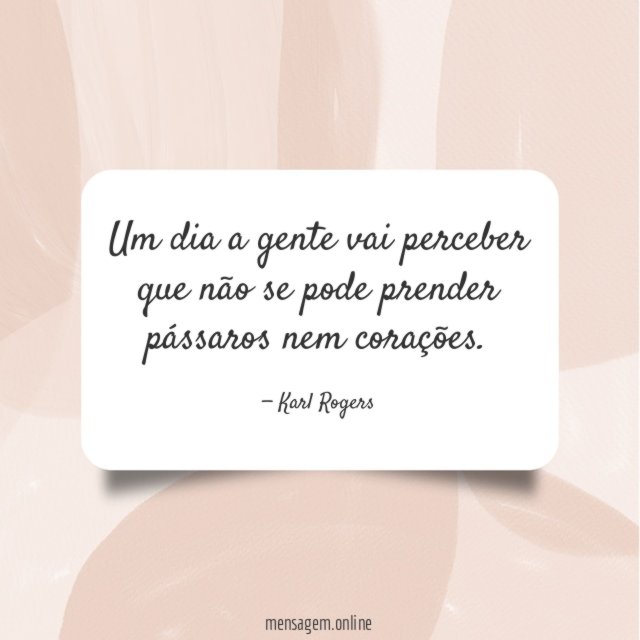 Um dia a gente vai perceber