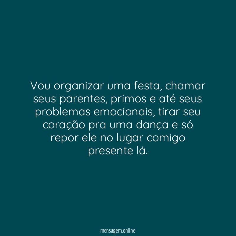 Vou organizar uma festa